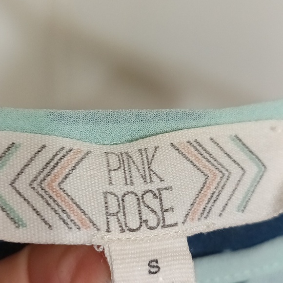 pink rose high low blouse - Picture 3 of 5